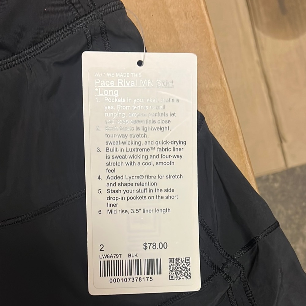 lululemon athletica Black Mini Skirt